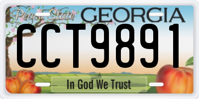 GA license plate CCT9891
