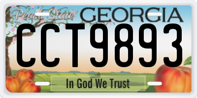GA license plate CCT9893