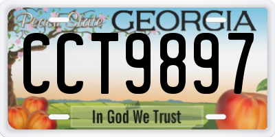 GA license plate CCT9897