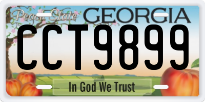GA license plate CCT9899