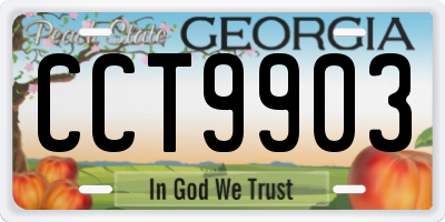 GA license plate CCT9903