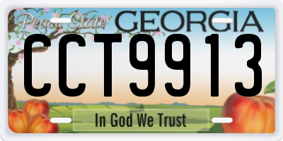 GA license plate CCT9913