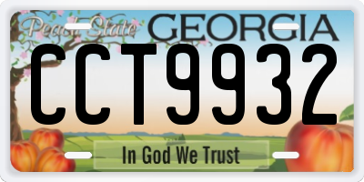 GA license plate CCT9932