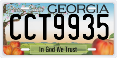 GA license plate CCT9935