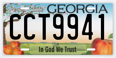 GA license plate CCT9941