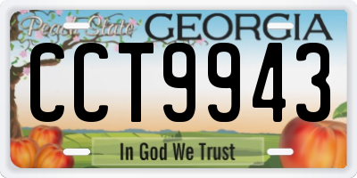 GA license plate CCT9943