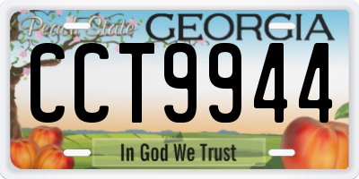 GA license plate CCT9944