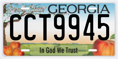 GA license plate CCT9945