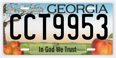GA license plate CCT9953