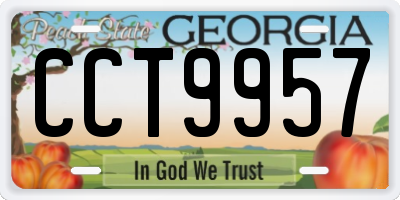 GA license plate CCT9957