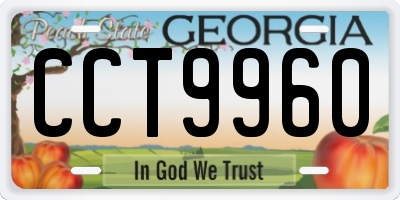 GA license plate CCT9960