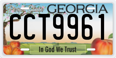 GA license plate CCT9961