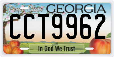 GA license plate CCT9962