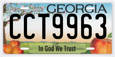 GA license plate CCT9963