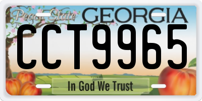 GA license plate CCT9965