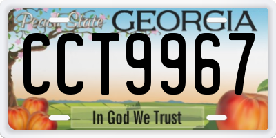 GA license plate CCT9967