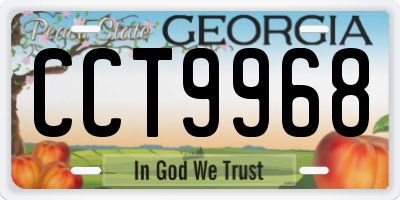 GA license plate CCT9968
