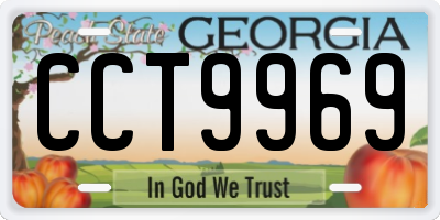 GA license plate CCT9969