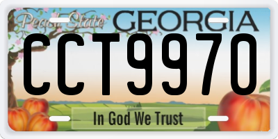 GA license plate CCT9970
