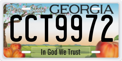 GA license plate CCT9972