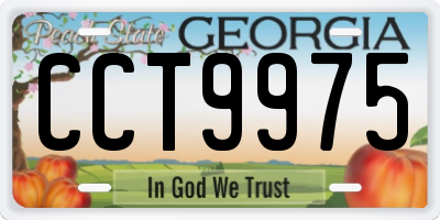 GA license plate CCT9975