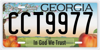 GA license plate CCT9977