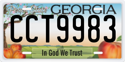 GA license plate CCT9983