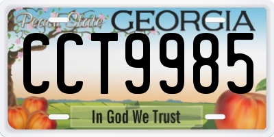 GA license plate CCT9985
