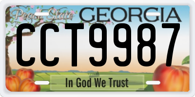 GA license plate CCT9987