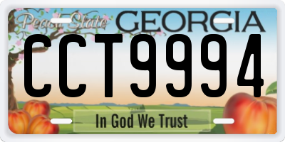 GA license plate CCT9994