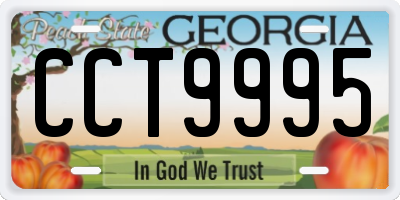 GA license plate CCT9995