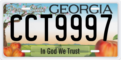 GA license plate CCT9997