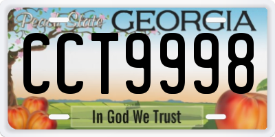 GA license plate CCT9998