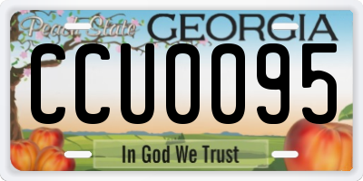 GA license plate CCU0095
