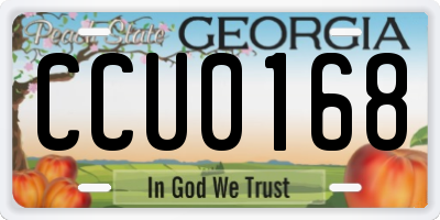 GA license plate CCU0168