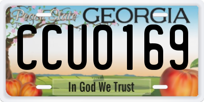 GA license plate CCU0169
