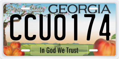 GA license plate CCU0174