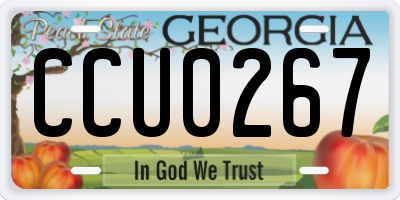 GA license plate CCU0267
