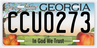 GA license plate CCU0273