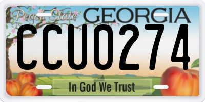 GA license plate CCU0274