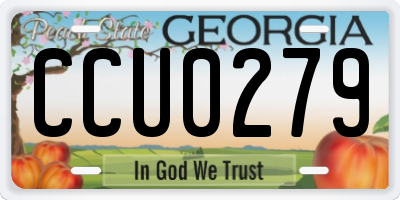 GA license plate CCU0279