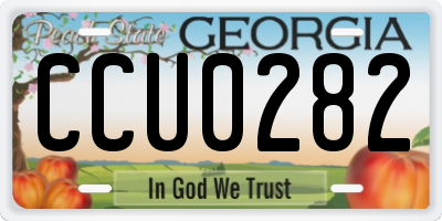GA license plate CCU0282