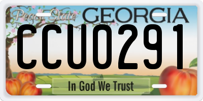 GA license plate CCU0291