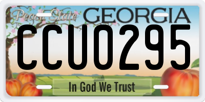 GA license plate CCU0295