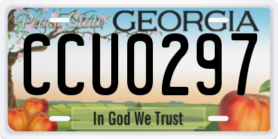 GA license plate CCU0297