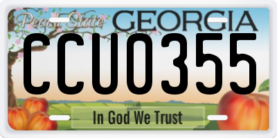 GA license plate CCU0355