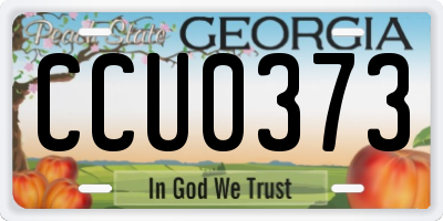 GA license plate CCU0373
