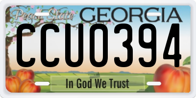 GA license plate CCU0394