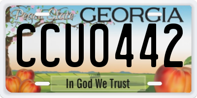 GA license plate CCU0442