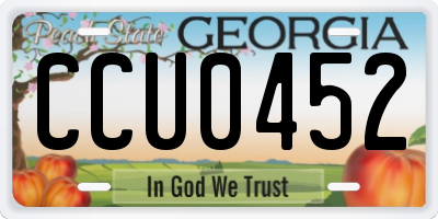 GA license plate CCU0452
